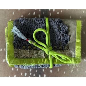 FREE PEOPLE Crochet Floral Jewelry Roll